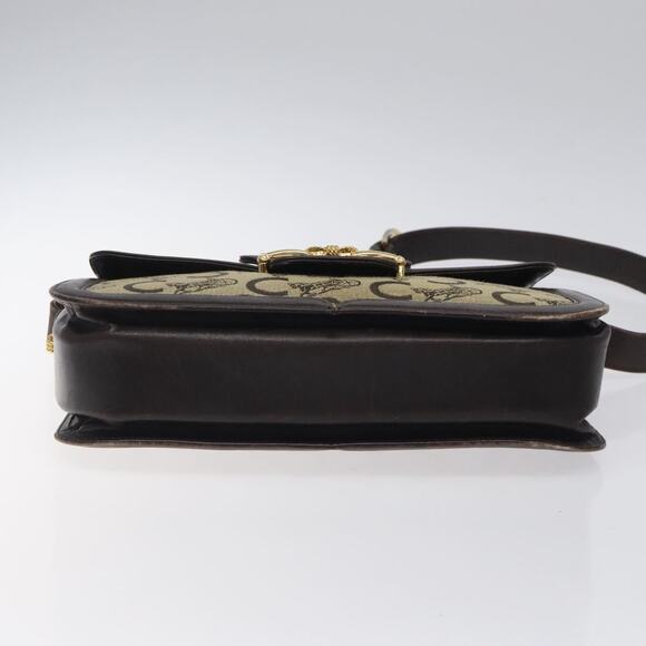 CELINE C Sulky Shoulder Bag Canvas Brown Gold - Picture 9 of 13